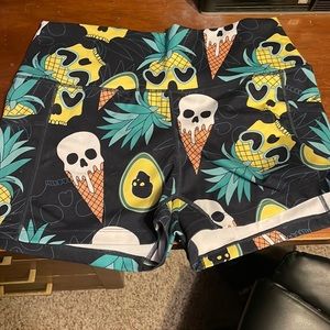 Constantly Varied Gear EUC 2.5” Avocado Ice Cream Skull shorts